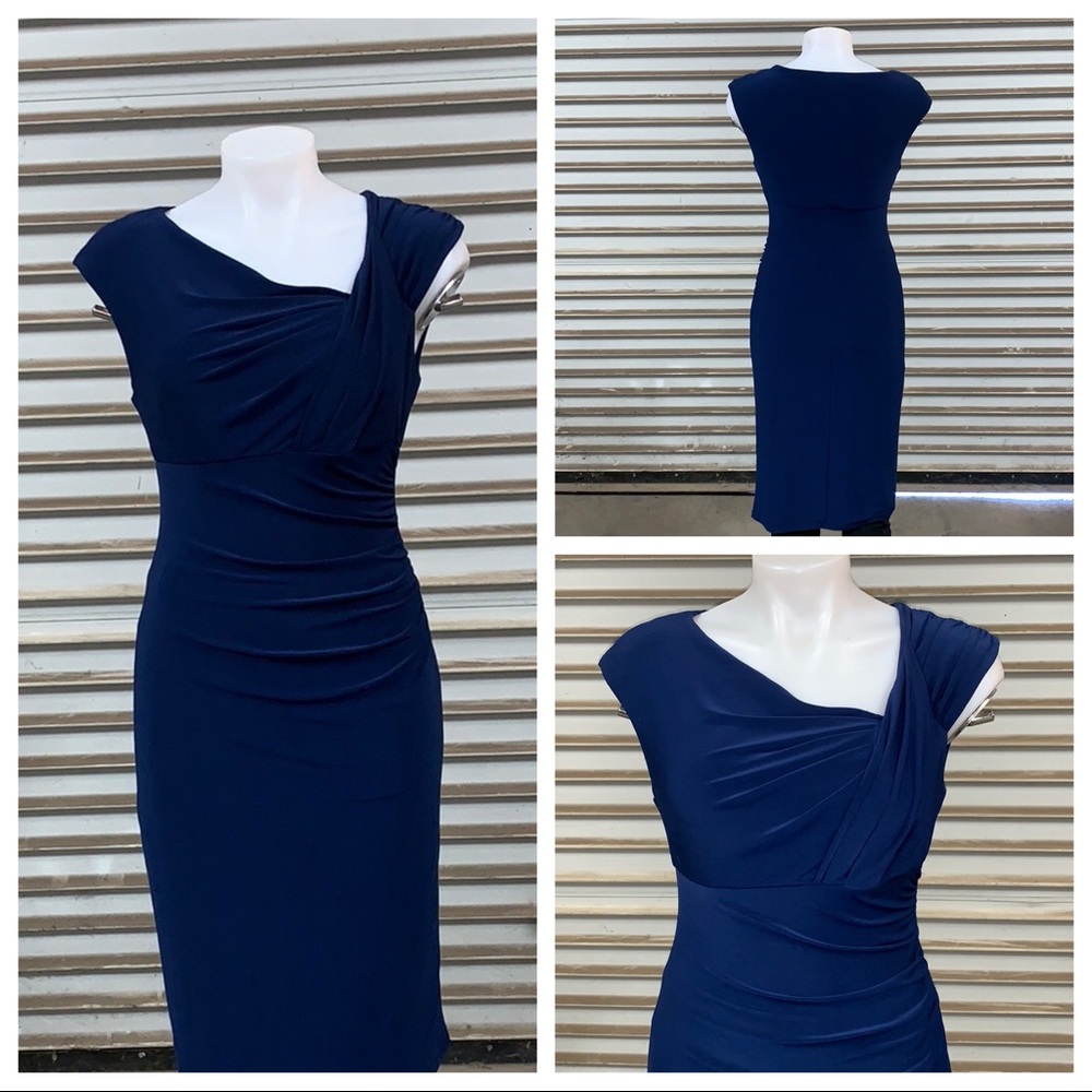 NWOT Lauren Ralph Lauren Navy Sheath Dress